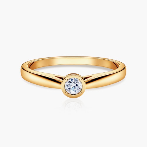 Pierścionek zaręczynowy SAVICKI: złoty, diament